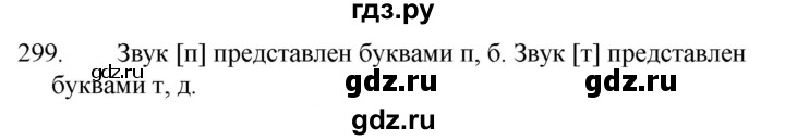 ГДЗ по русскому языку за 5 класс Ладыженская, Баранов, Тростенцова ответ на номер 299, Решебник 2021