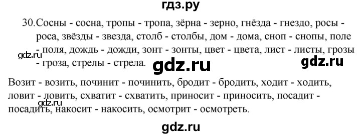 ГДЗ по русскому языку за 5 класс Ладыженская, Баранов, Тростенцова ответ на номер 30, Решебник 2021