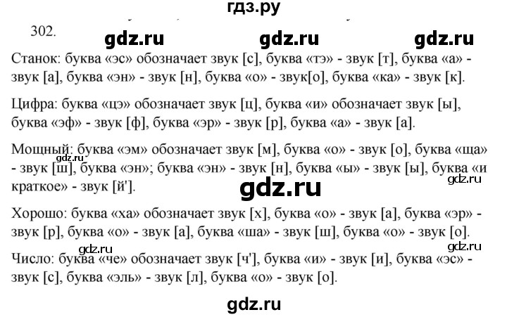 ГДЗ по русскому языку за 5 класс Ладыженская, Баранов, Тростенцова ответ на номер 302, Решебник 2021
