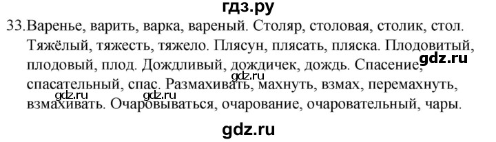 ГДЗ по русскому языку за 5 класс Ладыженская, Баранов, Тростенцова ответ на номер 33, Решебник 2021