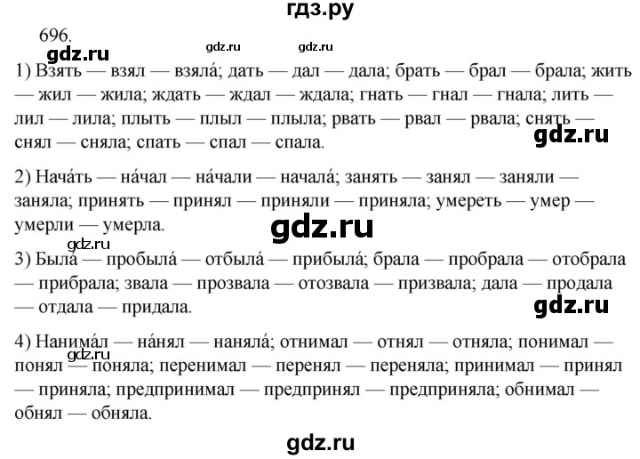 ГДЗ по русскому языку за 5 класс Ладыженская, Баранов, Тростенцова ответ на номер 696, Решебник 2021