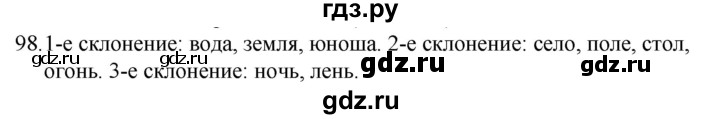 ГДЗ по русскому языку за 5 класс Ладыженская, Баранов, Тростенцова ответ на номер 98, Решебник 2021