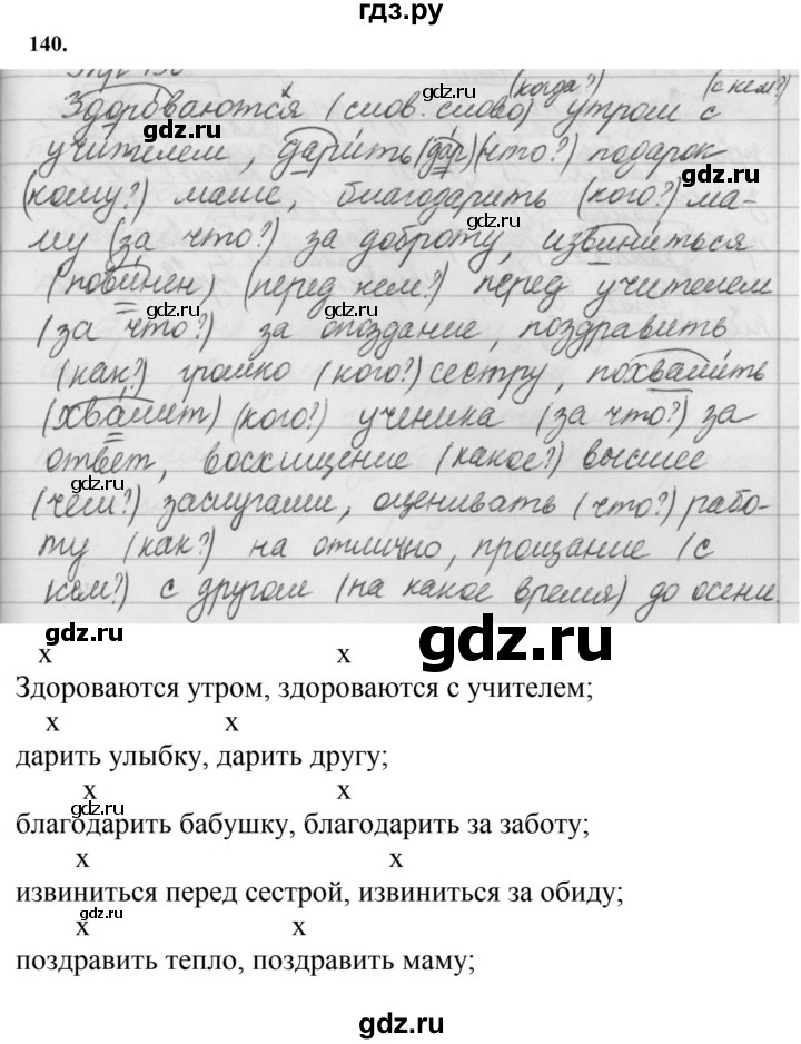 ГДЗ по русскому языку за 5 класс Ладыженская, Баранов, Тростенцова ответ на номер 140, Решебник №1 2019