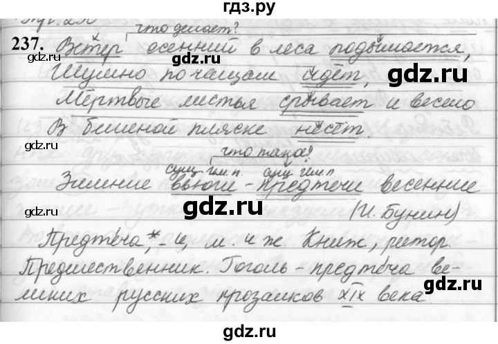 ГДЗ по русскому языку за 5 класс Ладыженская, Баранов, Тростенцова ответ на номер 237, Решебник №1 2019