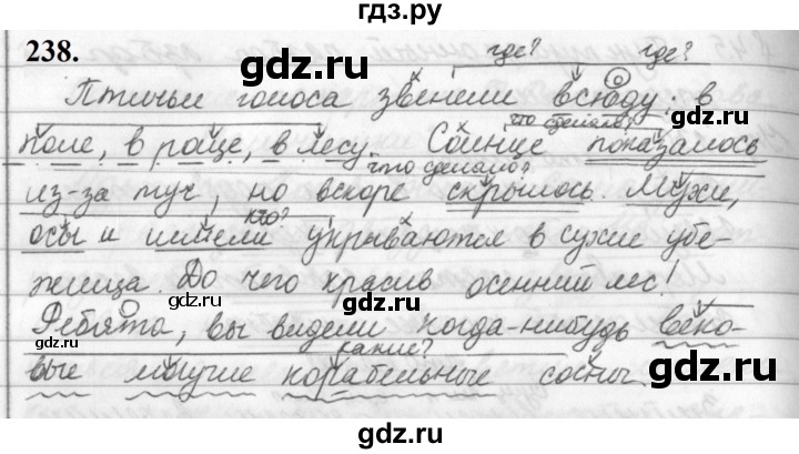 ГДЗ по русскому языку за 5 класс Ладыженская, Баранов, Тростенцова ответ на номер 238, Решебник №1 2019