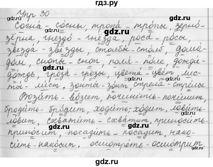 ГДЗ по русскому языку за 5 класс Ладыженская, Баранов, Тростенцова ответ на номер 30, Решебник №1 2019