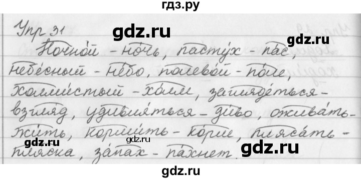 ГДЗ по русскому языку за 5 класс Ладыженская, Баранов, Тростенцова ответ на номер 31, Решебник №1 2019