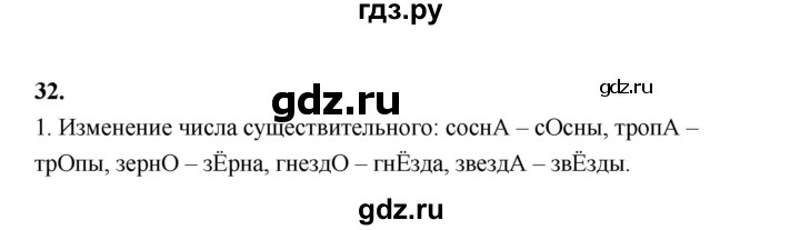 ГДЗ по русскому языку за 5 класс Ладыженская, Баранов, Тростенцова ответ на номер 32, Решебник №1 2019