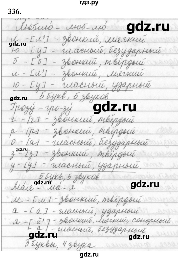 ГДЗ по русскому языку за 5 класс Ладыженская, Баранов, Тростенцова ответ на номер 336, Решебник №1 2019