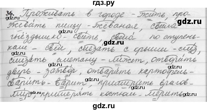 ГДЗ по русскому языку за 5 класс Ладыженская, Баранов, Тростенцова ответ на номер 36, Решебник №1 2019