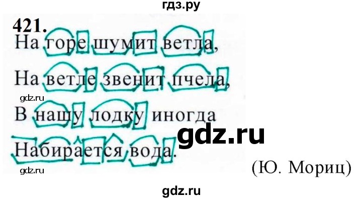 ГДЗ по русскому языку за 5 класс Ладыженская, Баранов, Тростенцова ответ на номер 421, Решебник №1 2019