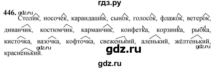 ГДЗ по русскому языку за 5 класс Ладыженская, Баранов, Тростенцова ответ на номер 446, Решебник №1 2019