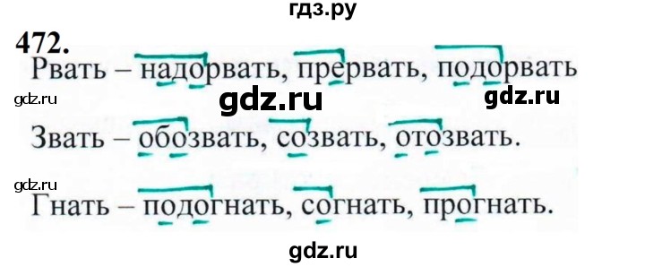 ГДЗ по русскому языку за 5 класс Ладыженская, Баранов, Тростенцова ответ на номер 472, Решебник №1 2019