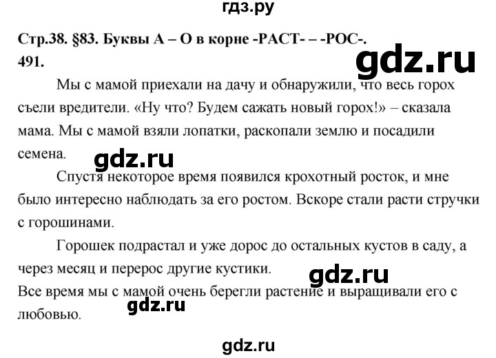 ГДЗ по русскому языку за 5 класс Ладыженская, Баранов, Тростенцова ответ на номер 491, Решебник №1 2019
