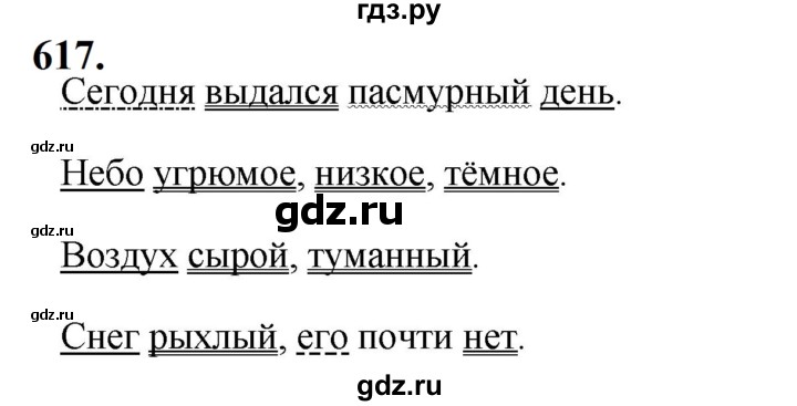 ГДЗ по русскому языку за 5 класс Ладыженская, Баранов, Тростенцова ответ на номер 617, Решебник №1 2019