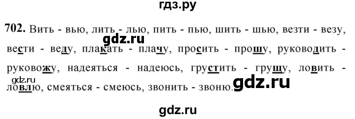 ГДЗ по русскому языку за 5 класс Ладыженская, Баранов, Тростенцова ответ на номер 702, Решебник №1 2019