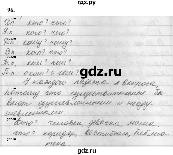 ГДЗ по русскому языку за 5 класс Ладыженская, Баранов, Тростенцова ответ на номер 96, Решебник №1 2019