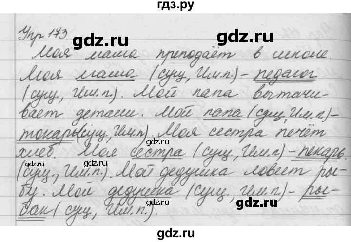 ГДЗ по русскому языку за 5 класс Ладыженская, Баранов, Тростенцова ответ на номер 173, Решебник 2016
