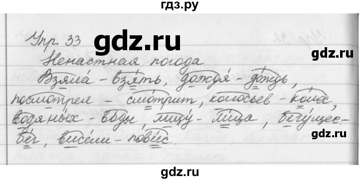 ГДЗ по русскому языку за 5 класс Ладыженская, Баранов, Тростенцова ответ на номер 33, Решебник 2016