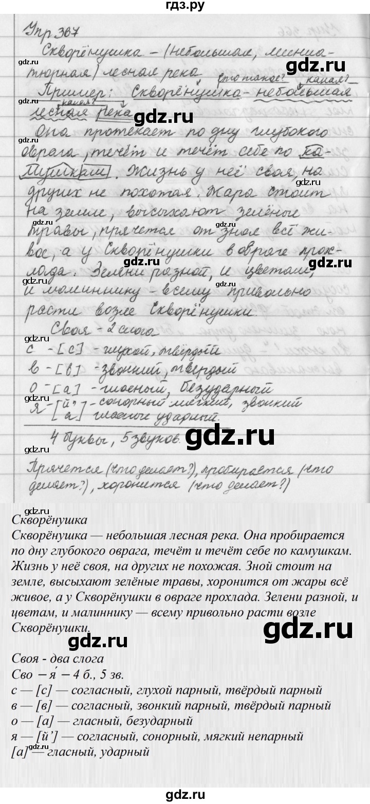 ГДЗ по русскому языку за 5 класс Ладыженская, Баранов, Тростенцова ответ на номер 367, Решебник 2016