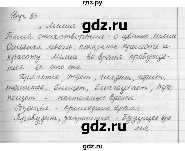 ГДЗ по русскому языку за 5 класс Ладыженская, Баранов, Тростенцова ответ на номер 83, Решебник 2016
