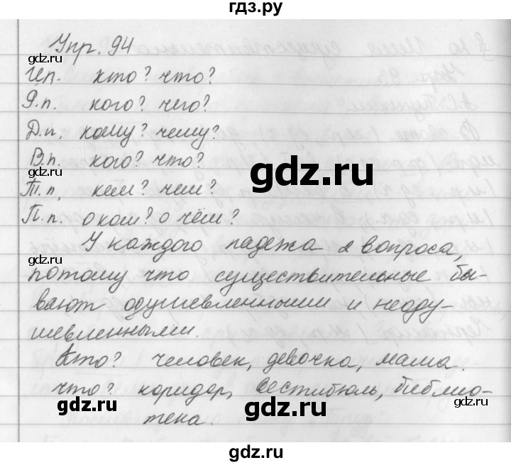 ГДЗ по русскому языку за 5 класс Ладыженская, Баранов, Тростенцова ответ на номер 94, Решебник 2016