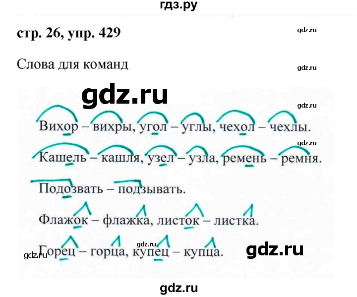 ГДЗ по русскому языку за 5 класс Ладыженская, Баранов, Тростенцова ответ на номер 429, Решебник 2016