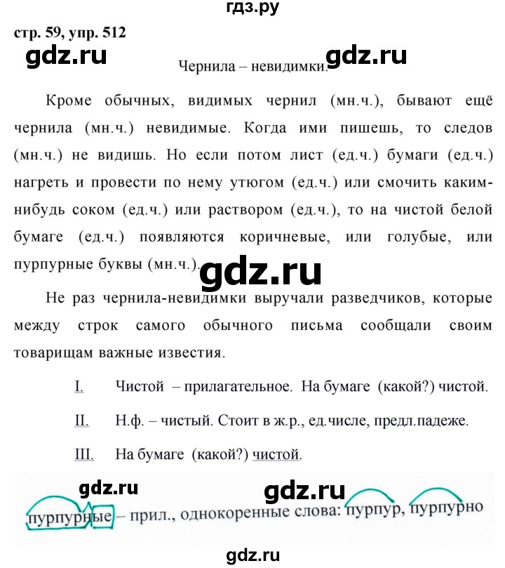 ГДЗ по русскому языку за 5 класс Ладыженская, Баранов, Тростенцова ответ на номер 512, Решебник 2016