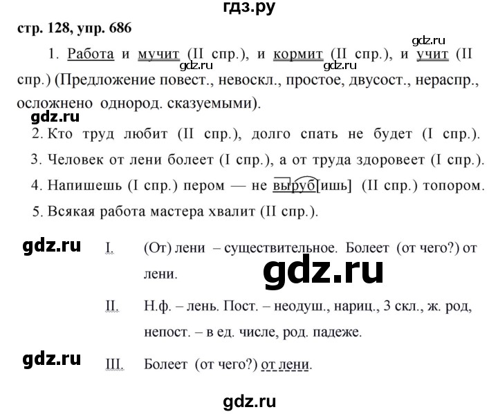 ГДЗ по русскому языку за 5 класс Ладыженская, Баранов, Тростенцова ответ на номер 686, Решебник 2016
