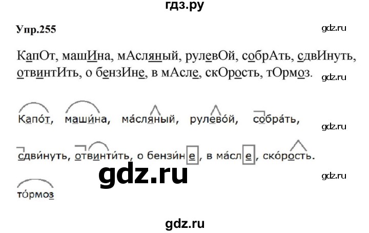 ГДЗ по русскому языку за 5 класс Ладыженская, Баранов, Тростенцова ответ на номер 255, Решебник 2023
