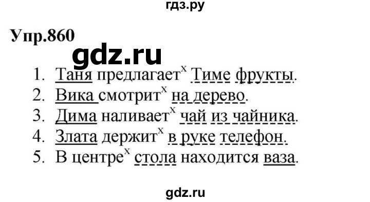 ГДЗ по русскому языку за 5 класс Ладыженская, Баранов, Тростенцова ответ на номер 860, Решебник 2023