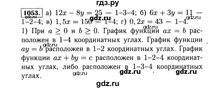 ГДЗ по Алгебре за 7 класс Макарычев, Миндюк, Нешков ответ на номер 1053, Решебник 2015