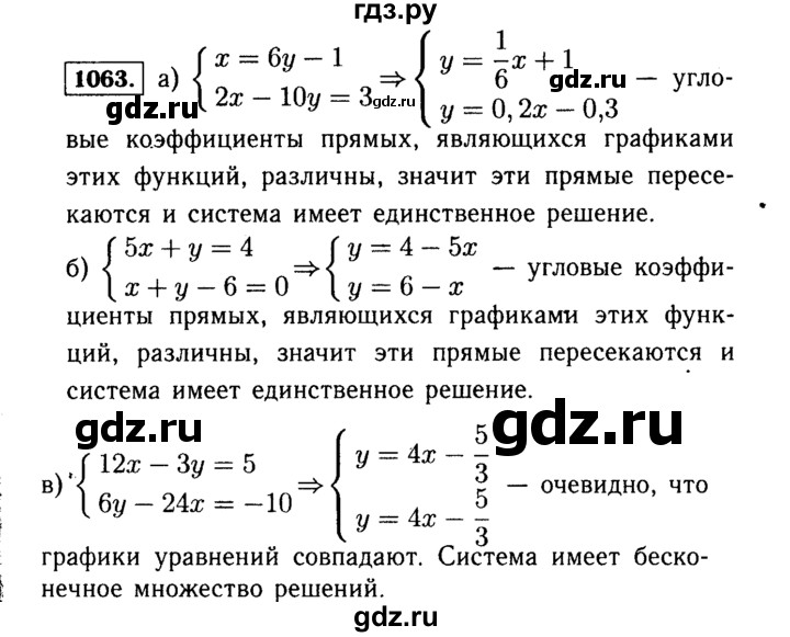 ГДЗ по Алгебре за 7 класс Макарычев, Миндюк, Нешков ответ на номер 1063, Решебник 2015