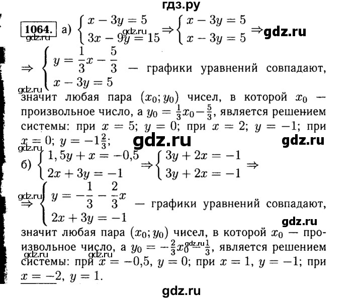 ГДЗ по Алгебре за 7 класс Макарычев, Миндюк, Нешков ответ на номер 1064, Решебник 2015