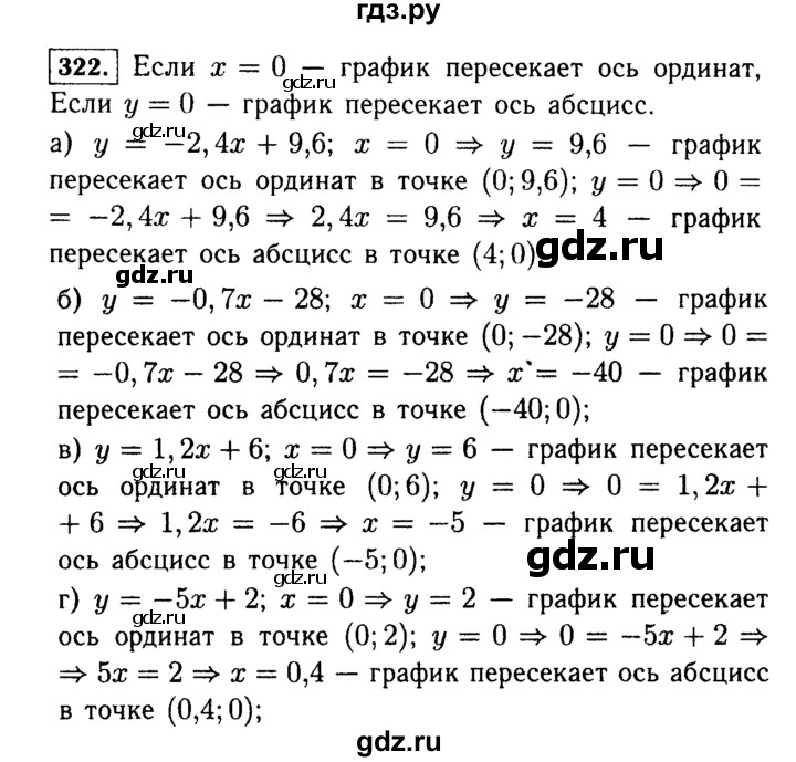 ГДЗ по Алгебре за 7 класс Макарычев, Миндюк, Нешков ответ на номер 322, Решебник 2015