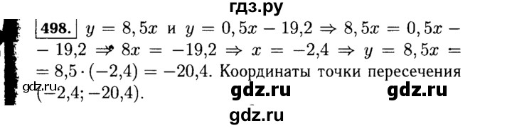 ГДЗ по Алгебре за 7 класс Макарычев, Миндюк, Нешков ответ на номер 498, Решебник 2015