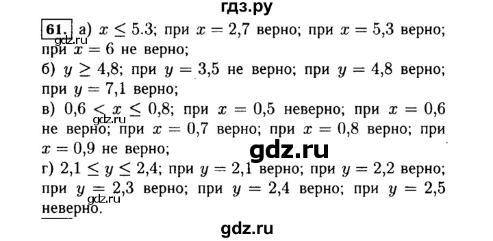 ГДЗ по Алгебре за 7 класс Макарычев, Миндюк, Нешков ответ на номер 61, Решебник 2015