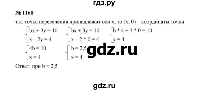 ГДЗ по Алгебре за 7 класс Макарычев, Миндюк, Нешков ответ на номер 1160, Решебник 2022
