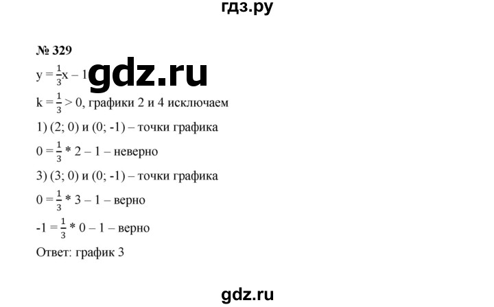 ГДЗ по Алгебре за 7 класс Макарычев, Миндюк, Нешков ответ на номер 329, Решебник 2022