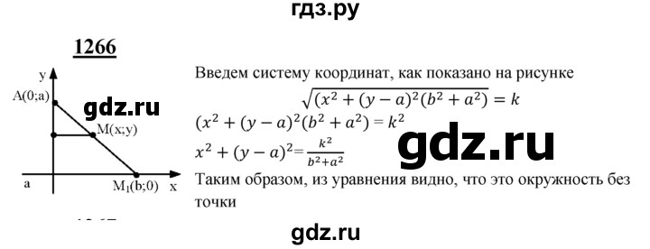 ГДЗ по геометрии 7‐9 класс Атанасян Базовый уровень задачи повышенной трудности - 1266, Решебник 2016 №1