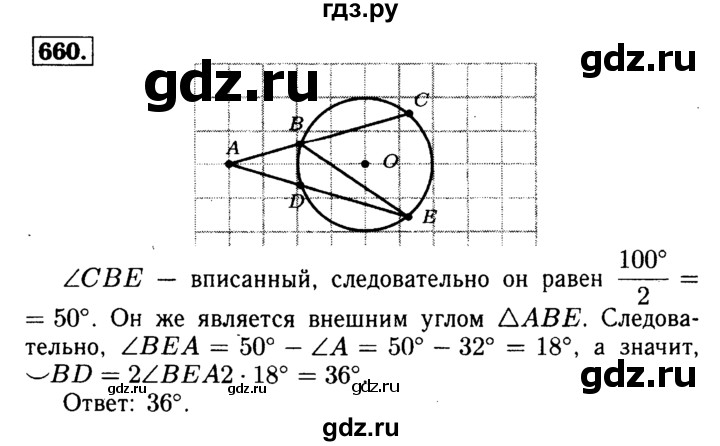 ГДЗ по Геометрия за 7-9 классы Атанасян, Бутузов, Кадомцев ответ на задачу 660, Решебник 2016 №2
