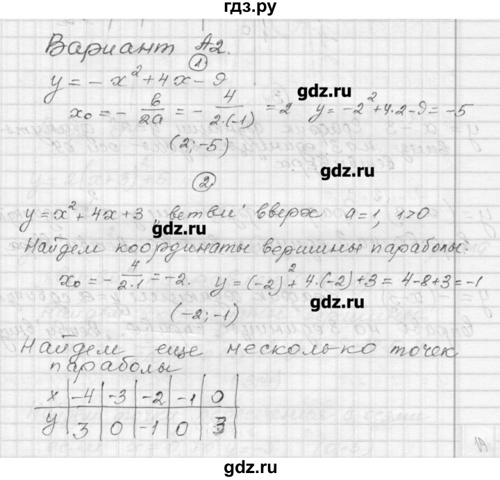 ГДЗ по алгебре 9 класс Ершова самостоятельные и контрольные работы алгебра / самостоятельная работа / С-3 - А2, Решебник