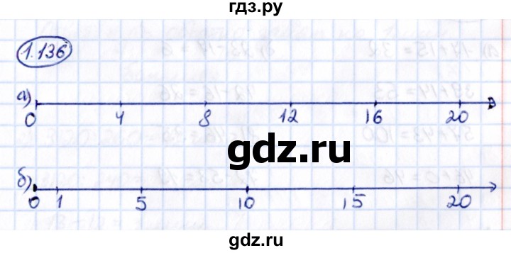 Гдз по математике за 5 класс Виленкин, Жохов, Чесноков ответ на номер № 1.136, Решебник 2021