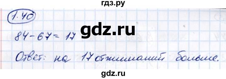 Гдз по математике за 5 класс Виленкин, Жохов, Чесноков ответ на номер № 1.40, Решебник 2021