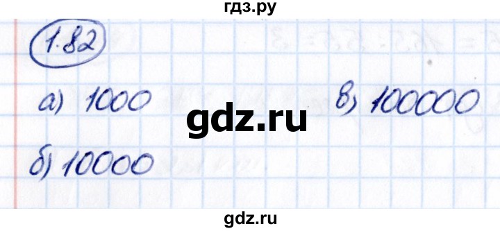 Гдз по математике за 5 класс Виленкин, Жохов, Чесноков ответ на номер № 1.82, Решебник 2021