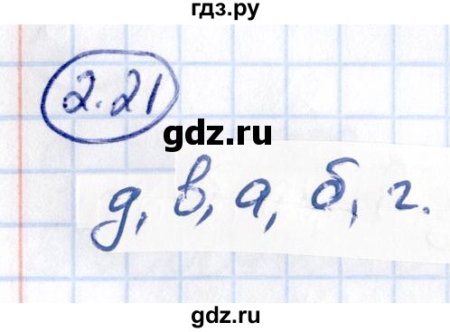Гдз по математике за 5 класс Виленкин, Жохов, Чесноков ответ на номер № 2.21, Решебник 2021