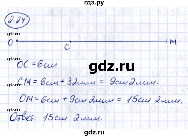 Гдз по математике за 5 класс Виленкин, Жохов, Чесноков ответ на номер № 2.24, Решебник 2021