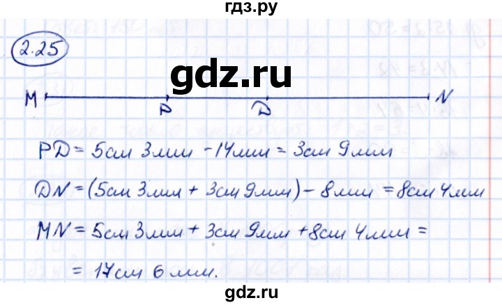 Гдз по математике за 5 класс Виленкин, Жохов, Чесноков ответ на номер № 2.25, Решебник 2021