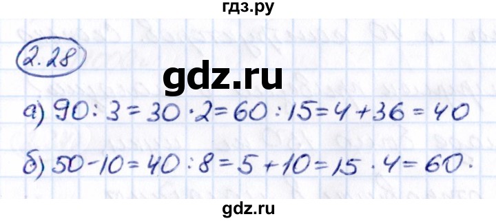 Гдз по математике за 5 класс Виленкин, Жохов, Чесноков ответ на номер № 2.28, Решебник 2021