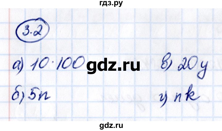 Гдз по математике за 5 класс Виленкин, Жохов, Чесноков ответ на номер № 3.2, Решебник 2021